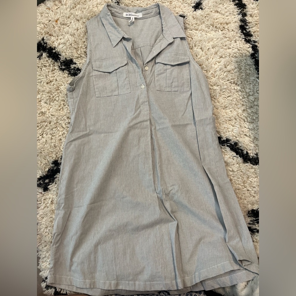 BCBGeneration Black and White Striped Dress
